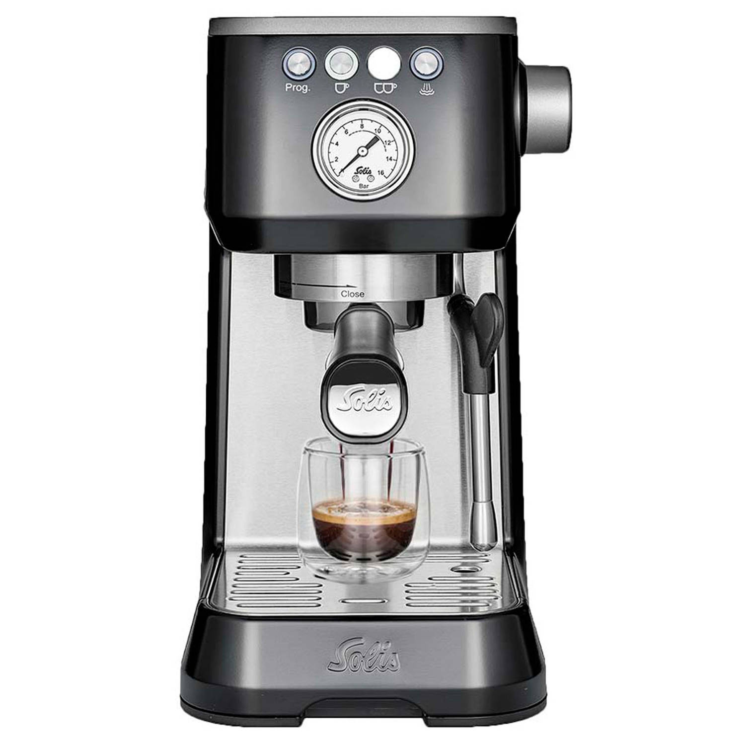Solis Barista Perfetta Plus 1170 Pistonmachine - Espressomachine - Koffiemachine met Bonen - Zwart