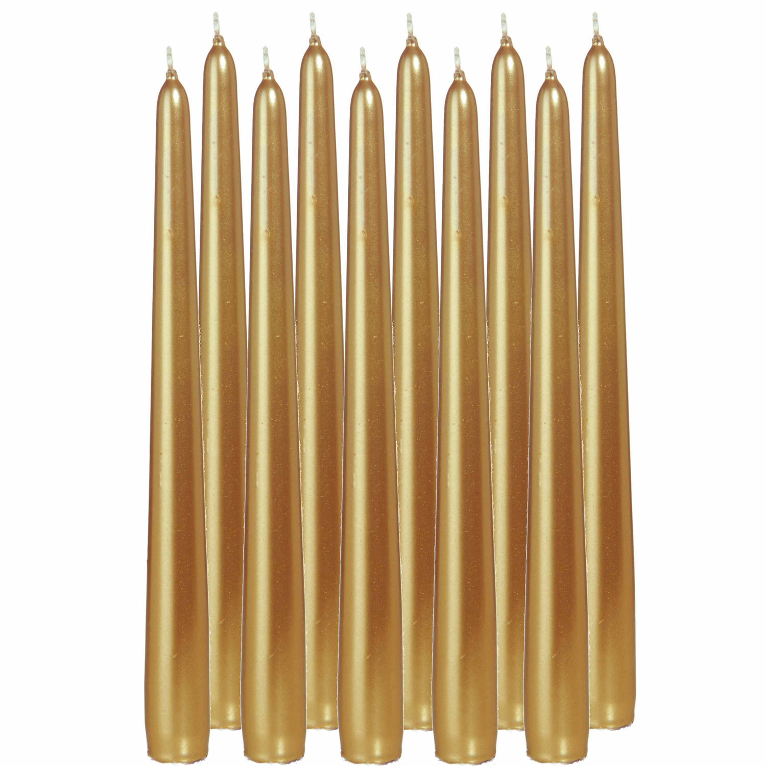 Isolator Meer dan wat dan ook bestrating 12x Gouden dinerkaarsen 25 cm 8 branduren - Dinerkaarsen | Blokker