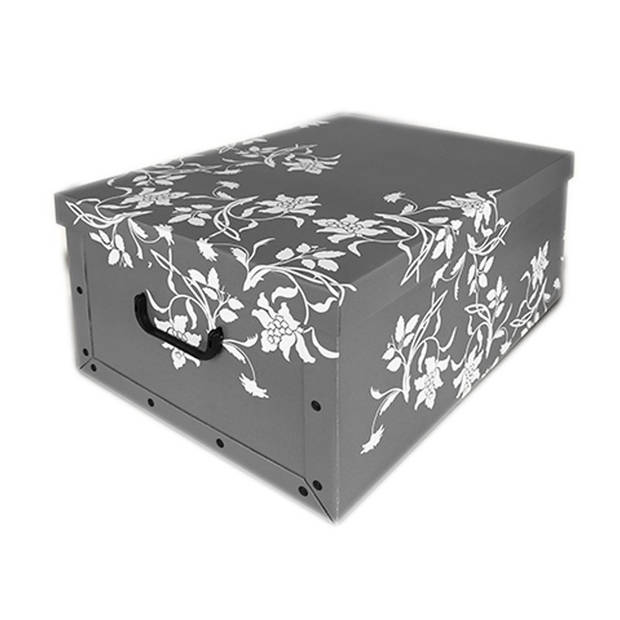 Opbergers box grijs 51 x 37 cm - Opbergbox