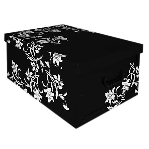 Opbergers box zwart 51 x 37 cm - Opbergbox