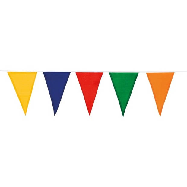2x Katoenen vlaggenlijn gekleurd 10 meter - Vlaggenlijnen