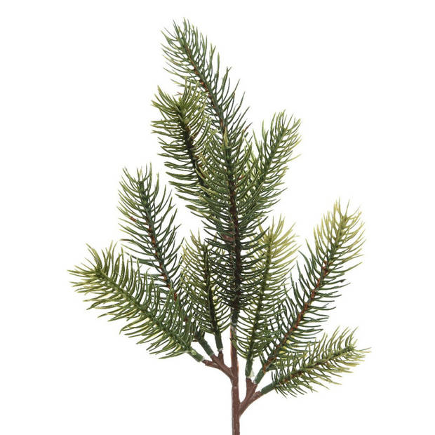2x Kerstversiering dennentakken/dennentakjes groen 36 cm - Decoratieve tak kerst