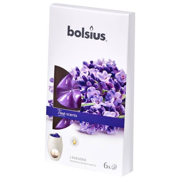 Bolsius geurwax True Scents Lavendel wax paars 6 stuks