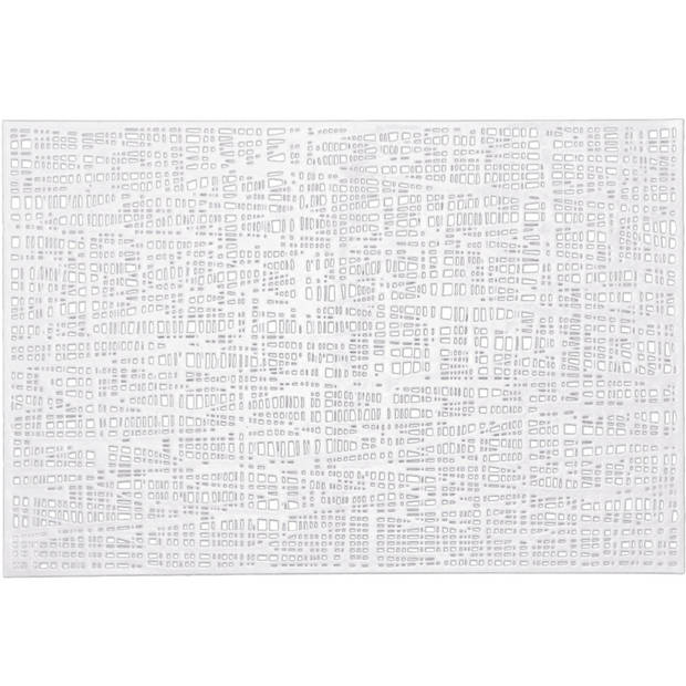 1x Rechthoekige onderleggers/placemats voor borden wit 30 x 45 cm - Placemats