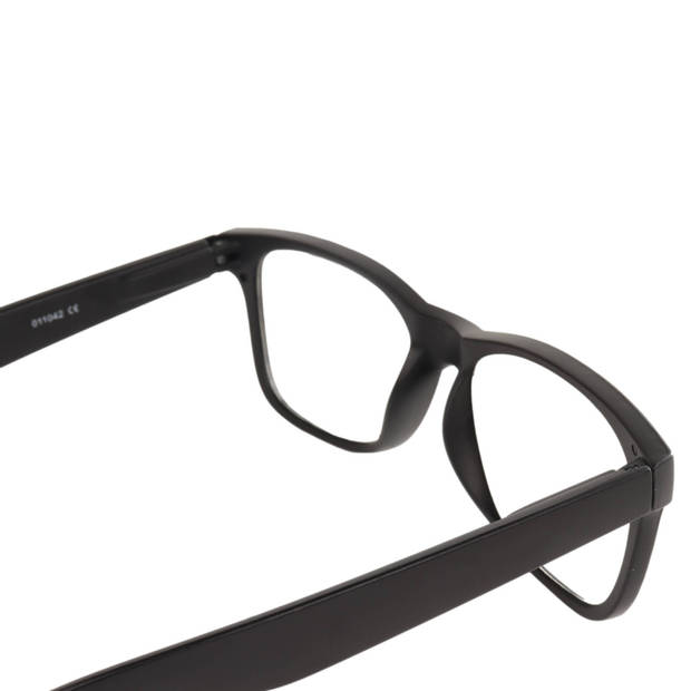 Orange85 Leesbril Zwart +1.00 Heren Dames Leesbrillen Met sterkte +1 Trendy Lees bril Mat zwart