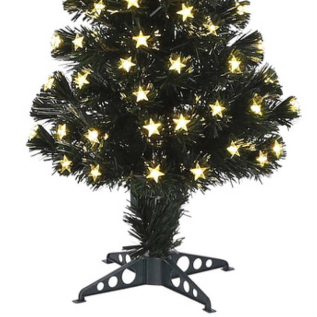 Luca Lighting Fiber optic kerstboom - 90 cm - met LED verlichting - Kunstkerstboom