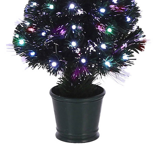 Luca Lighting Kunstkerstboom - fiber - gekleurde lampjes - 60 cm - Kunstkerstboom