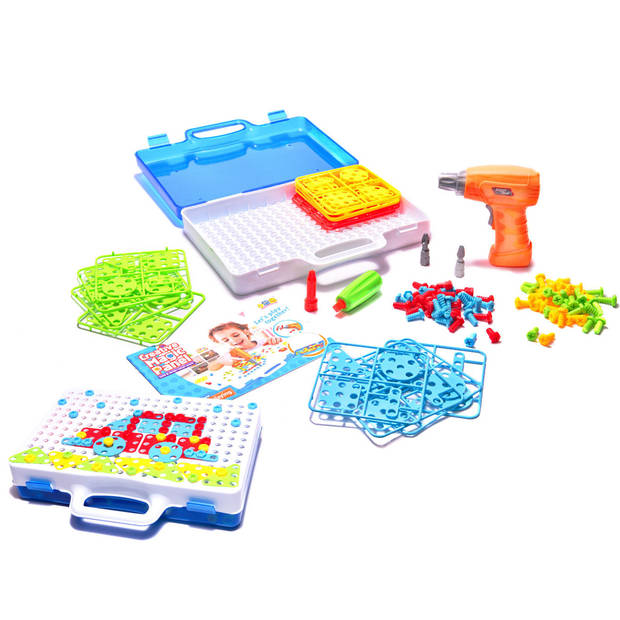 Puzzel 151 stuks + Speelgoed Schroefboormachine - Doe-Het-Zelf voor Kinderen - Vanaf 3 jaar