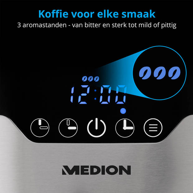 Koffiezetapparaat met thermoskan MD 18458 timerfunctie druppelstop 900 watt