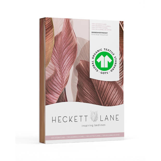 Heckett & Lane Flanel dekbedovertrek Alys - Lila - Lits-jumeaux 240x200/220 cm