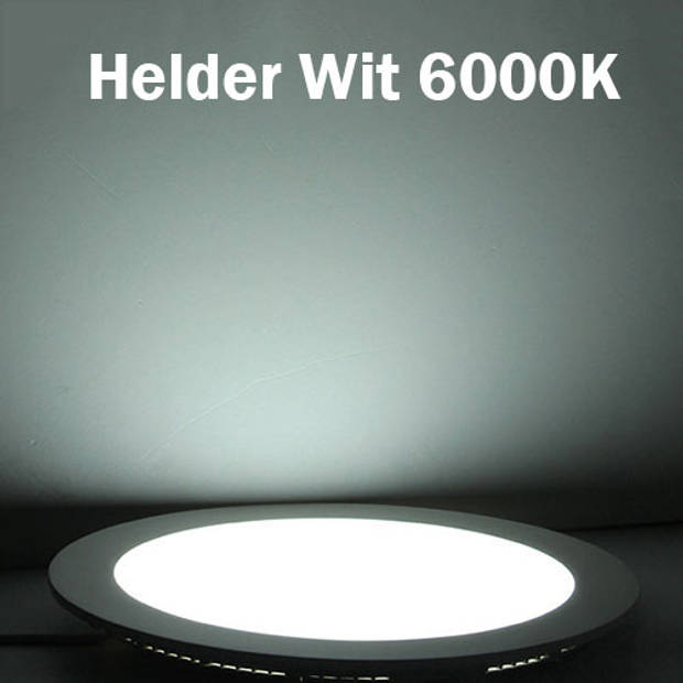 LED Paneel - Ø30 Helder/Koud Wit 6400K - 28W Opbouw Rond - Mat Wit - Flikkervrij