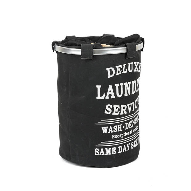 Wasmand 50L - Rond - Tekst Deluxe Laundry Service -> Same Day Service-