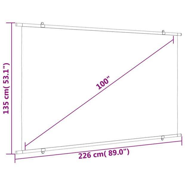 The Living Store Projectiescherm - 100" - Thuisbioscoop - 226x135cm - Matwit