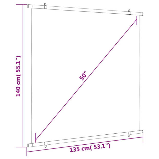 The Living Store Projectiescherm - Thuisbioscoop - 135 x 140 cm - Matwit