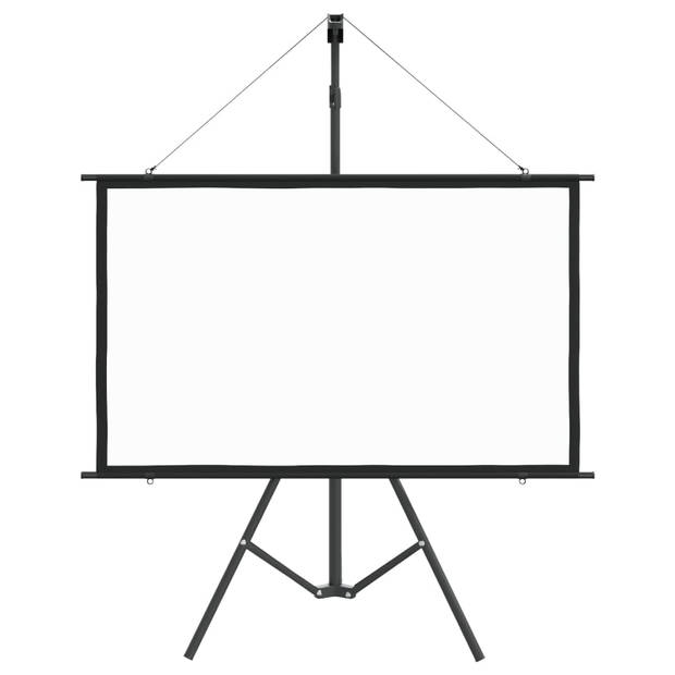 The Living Store Projectiescherm Statief - 115 x 72 cm - Matwit - 50" - 16-9 - Hoogte verstelbaar