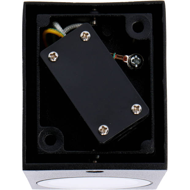 LED Tuinverlichting - Buitenlamp - Prixa Hoptron - GU10 Fitting - Vierkant - Mat Zwart - Aluminium