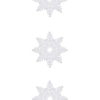 Sneeuwvlokken feestslingers wit 180 x 15 cm sneeuwversiering - Decoratiesneeuw