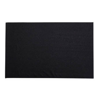 1x Diner/kerstdiner placemats zwart met glitter 44 x 29 cm - Placemats