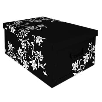 Opbergers box zwart 51 x 37 cm - Opbergbox