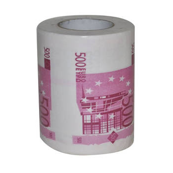WC rol met Euro briefjes van 500 - Fopartikelen