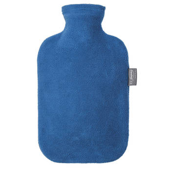 Warmte kruik met fleece hoes blauw 2 liter - Kruiken