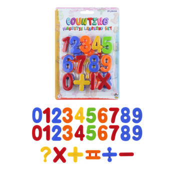 1x set Schoolbord cijfers magnetisch 26 stuks - Magneten