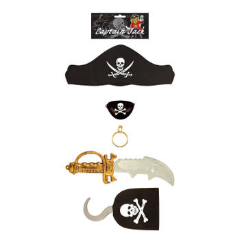 5-Delige piraten speelgoed verkleedset - Verkleedattributen