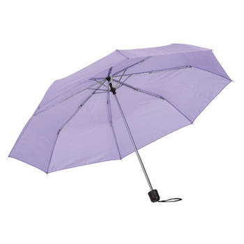 Kleine uitvouwbare paraplu lila paars 96 cm - Paraplu's