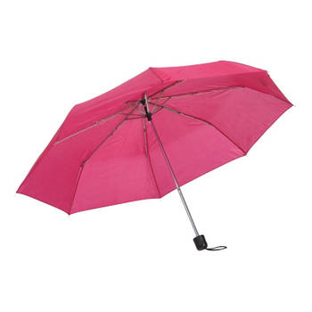 Kleine uitvouwbare paraplu fuchsia roze 96 cm - Paraplu's