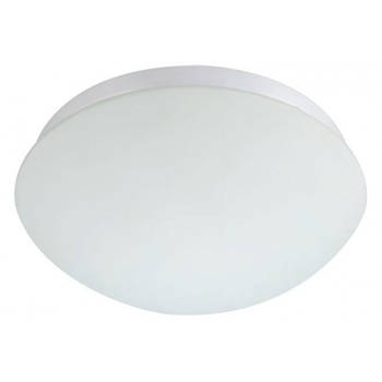 LED Plafondlamp met Bewegingssensor - 360° Sensor - E27 Fitting - Opbouw - Ovaal - Mat Wit - Glas