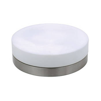 LED Plafondlamp - Opbouw Rond - E27 - Mat Chroom Aluminium - Ø285mm