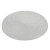 1x Tafelonderleggers/placemats rond zilver met glitter 38 cm - Placemats