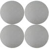 6x Ronde placemats/onderleggers zilver met glitters 33 cm - Placemats