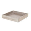 Houten naturel wash kaarsenplateau onderzet bord/kaarsonderzetter 20 x 20 cm - Kaarsenplateaus