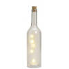 Glazen decoratie flessen met sterren inclusief verlichting 29 x 7 cm - kerstverlichting figuur