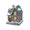 1x Verlichte color changing kerstdorp huisjes/kersthuisjes 13 cm - Kerstdorpen