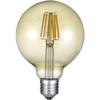 LED Lamp - Filament - Trion Globin - E27 Fitting - 6W - Warm Wit 2700K - Amber - Aluminium