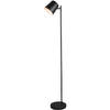 LED Vloerlamp - Trion Blade - 4W - Warm Wit 3000K - Dimbaar - Rond - Mat Zwart - Aluminium