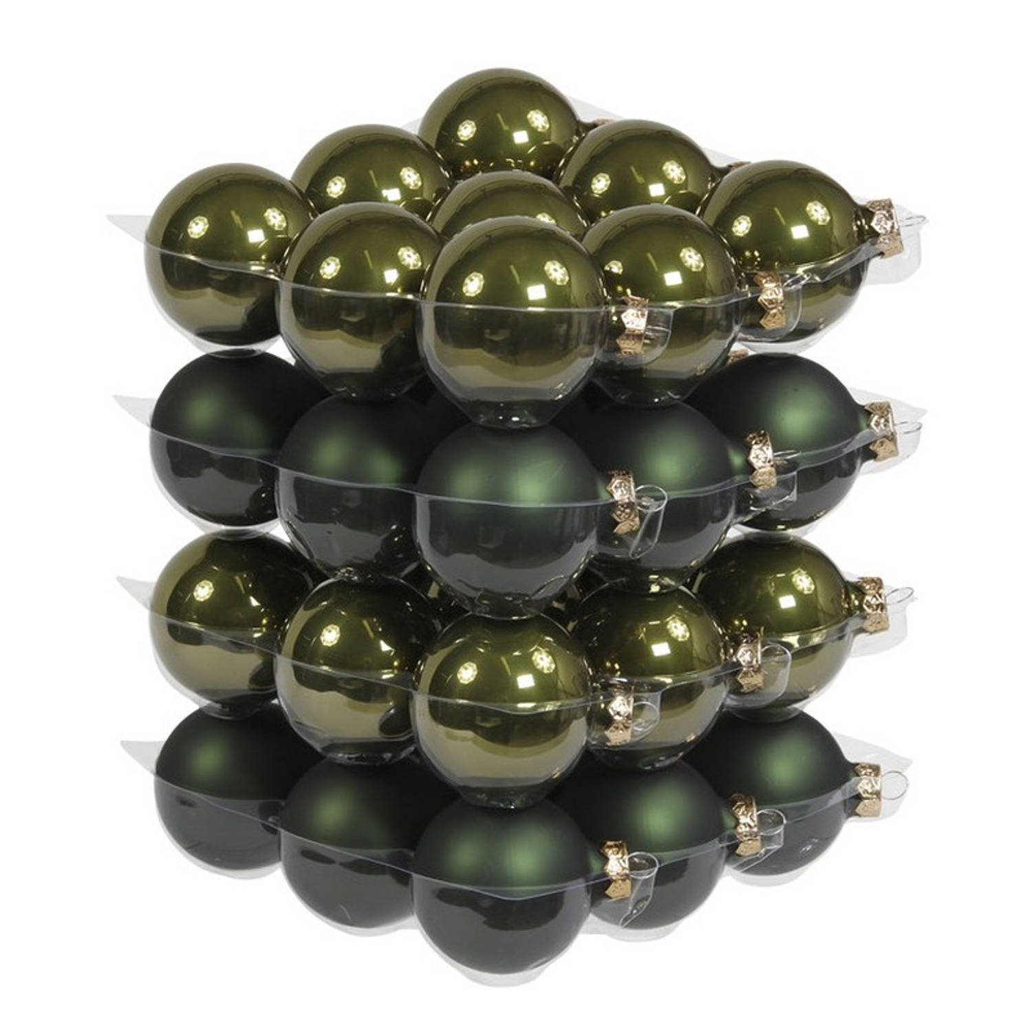rijkdom heelal Gastvrijheid 36x Donker olijf groene glazen kerstballen 6 cm - mat/glans -  Kerstboomversiering donker olijf mat en glanzend | Blokker