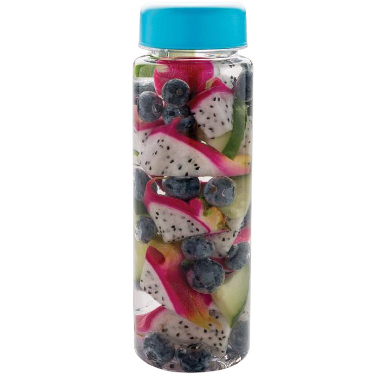 Doorzichtig groentje President XD Collection waterfles met infuser 500 ml polypropyleen blauw | Blokker