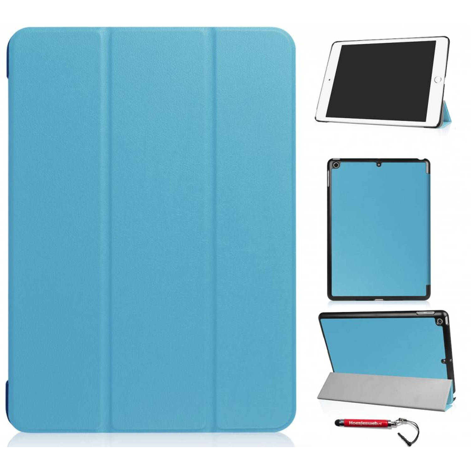 hoes ipad 2017 9.7 NEWSmart Cover blauw / Vouw hoesjes Apple iPad 2017 / Vouw hoesje iPad 2017 - Ipad hoes, Tablethoes