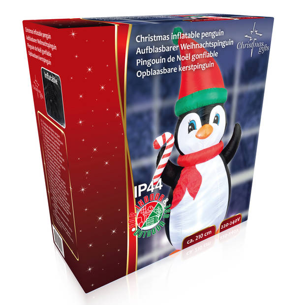 Christmas Gifts - Opblaasbare Kerstpinguin - 210cm - 220/240V - Binnen & Buiten