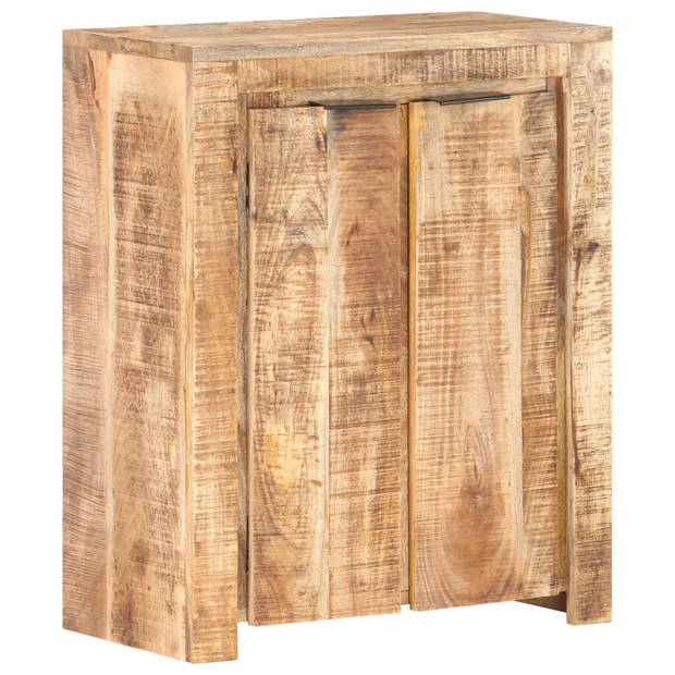 The Living Store Dressoir Mangohout - 59x33x75 cm - 2 Deuren - Natuurlijke afwerking