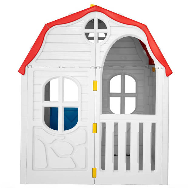 vidaXL Speelhuis inklapbaar met deuren en ramen