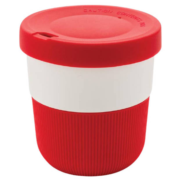 XD Collection koffiebeker to go 8,6 cm plantaardig rood