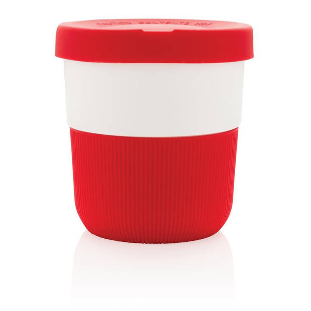 XD Collection koffiebeker to go 8,6 cm plantaardig rood