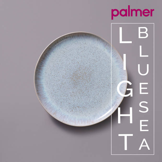 Palmer Serviesset Light Blue Sea Stoneware 6-persoons 24-delig Blauw