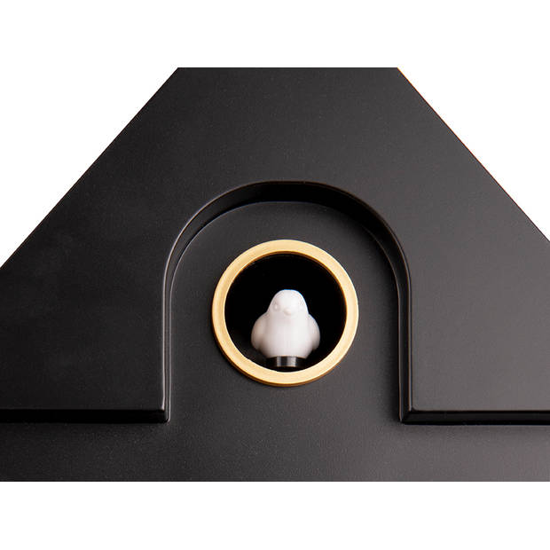Karlsson wandklok Modern Cuckoo 41 x 21,5 cm staal zwart