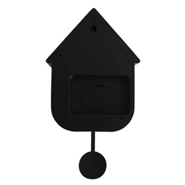 Karlsson wandklok Modern Cuckoo 41 x 21,5 cm staal zwart