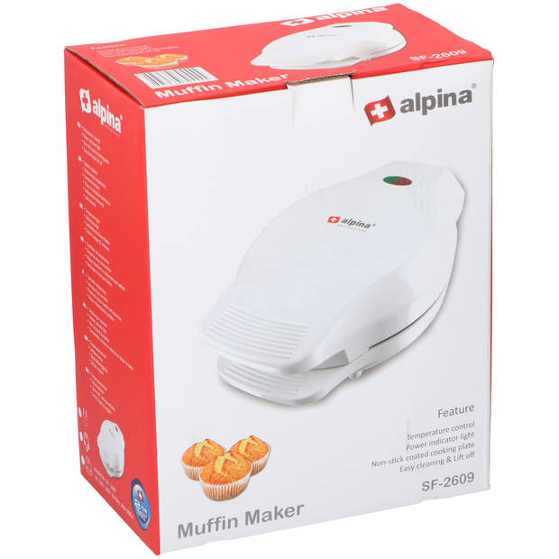 Alpina Muffin- en Cupcakemaker - voor 7 Muffins - Anti-Aanbaklaag